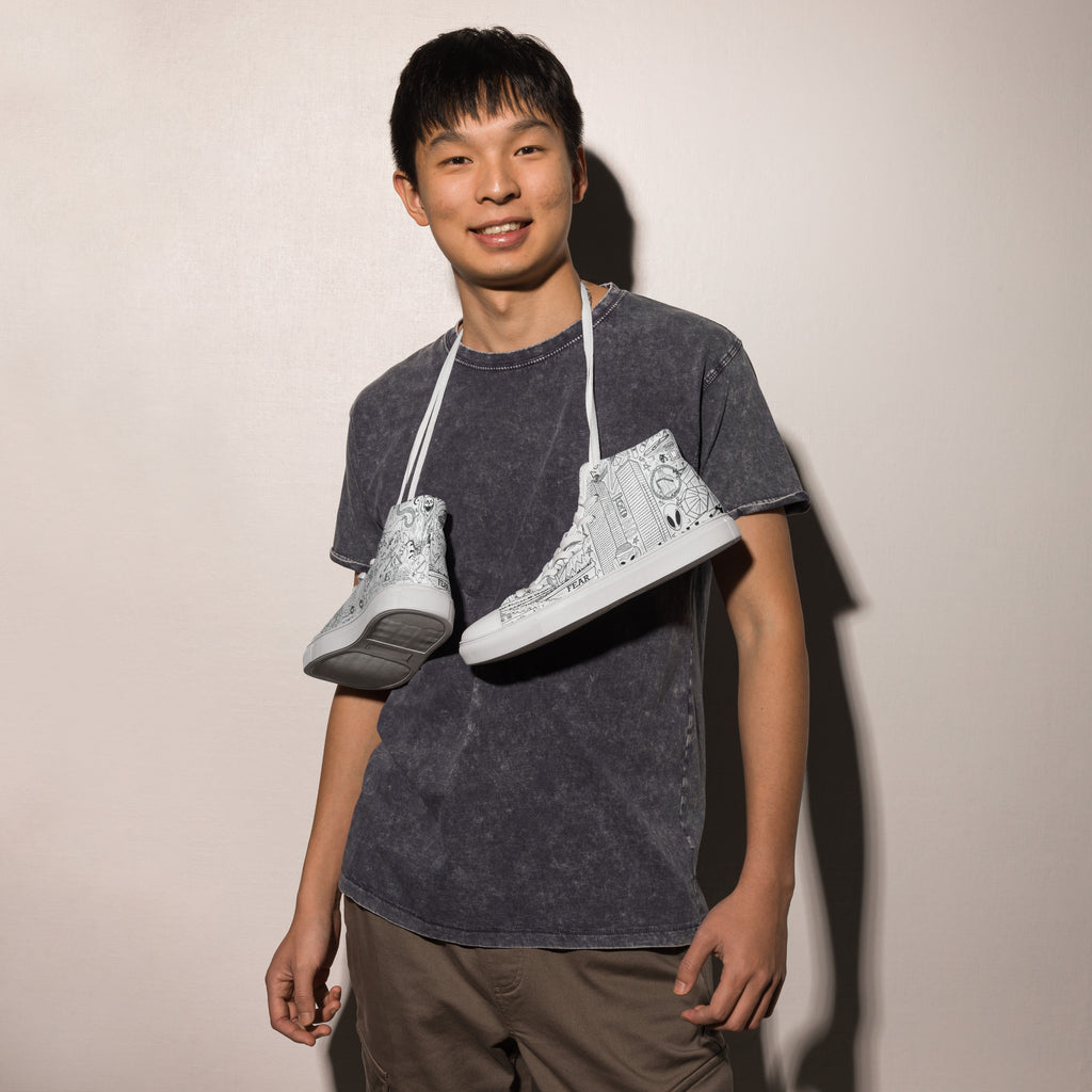 Men’s Tin Foil Hat High Top Shoes