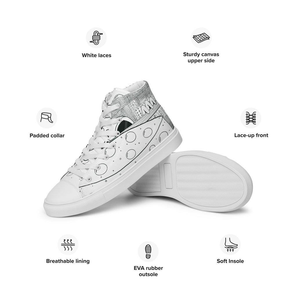 Men’s Brain in a Vat High Top Shoes