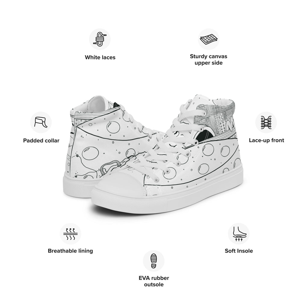 Men’s Brain in a Vat High Top Shoes