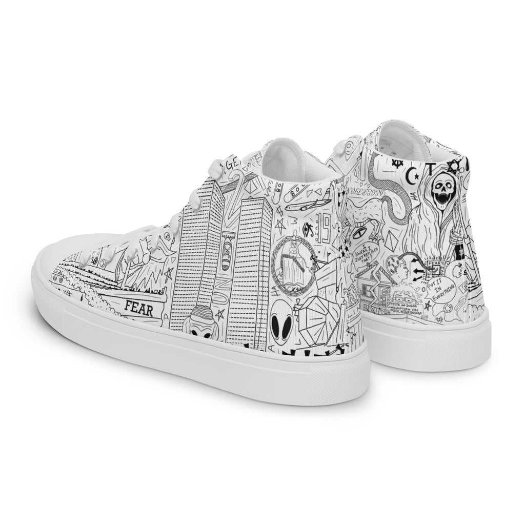 Men’s Tin Foil Hat High Top Shoes
