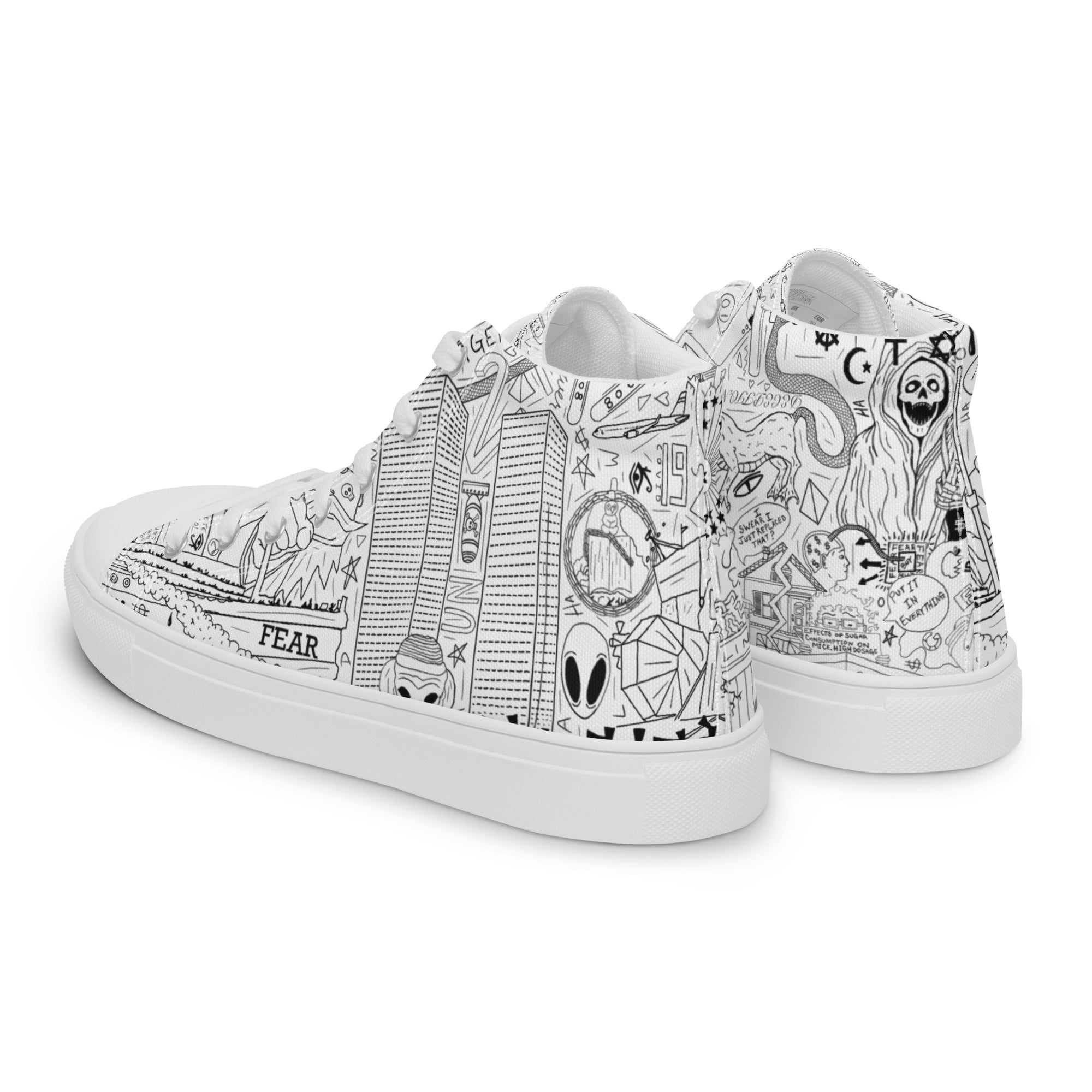 Men’s Tin Foil Hat High Top Shoes
