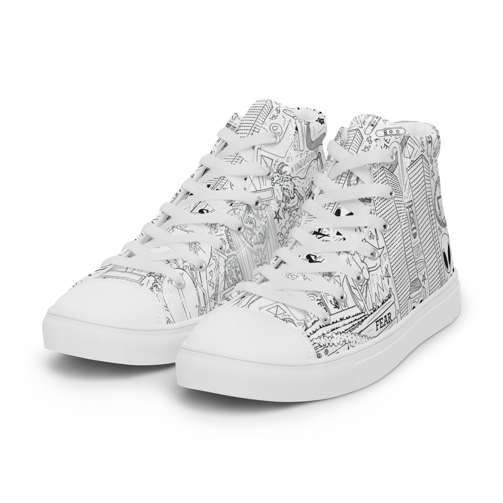 Men’s Tin Foil Hat High Top Shoes