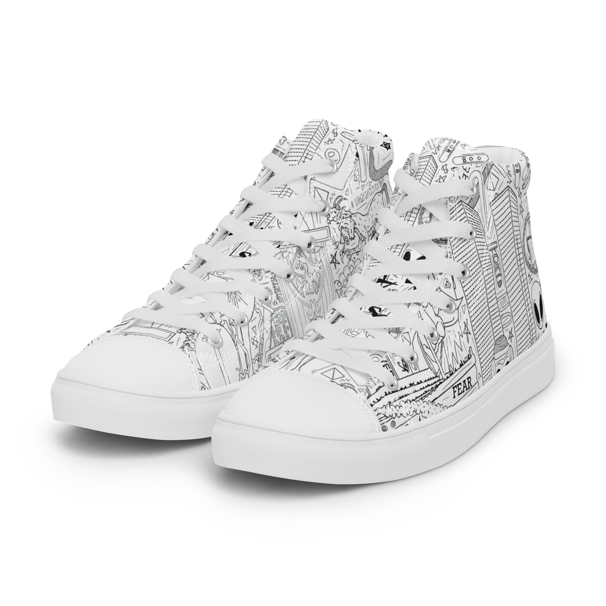 Men’s Tin Foil Hat High Top Shoes