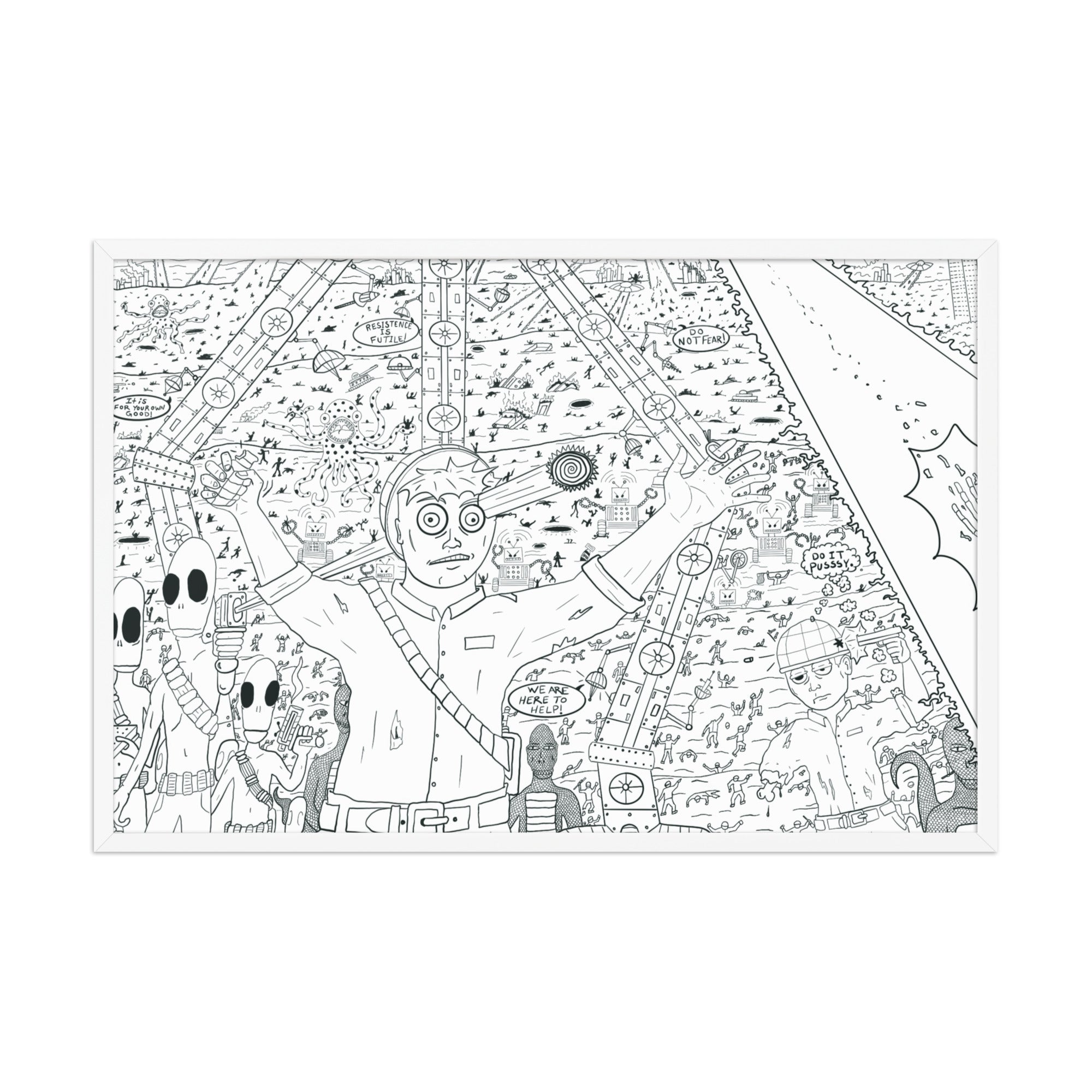 Alien Invasion Framed Print