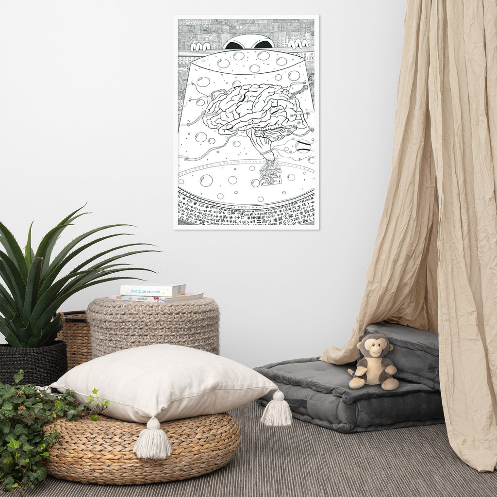 Brain in a Vat Framed Print