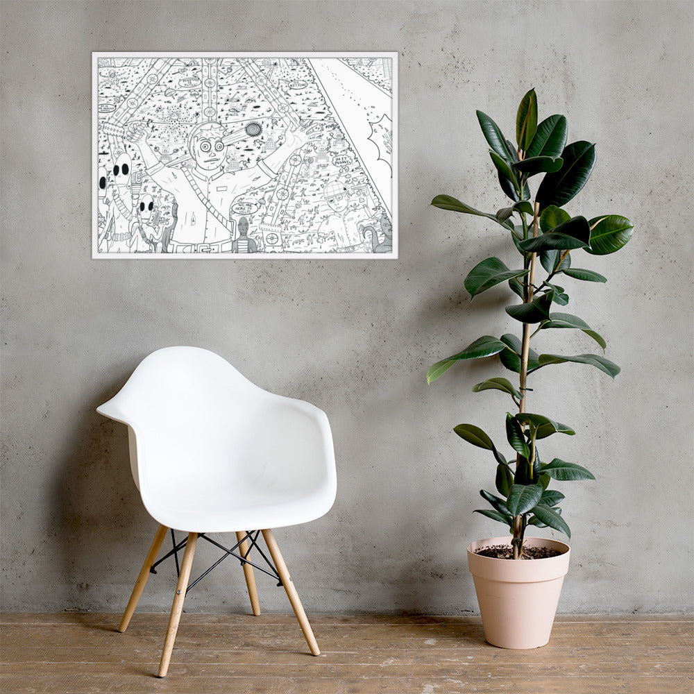 Alien Invasion Framed Print