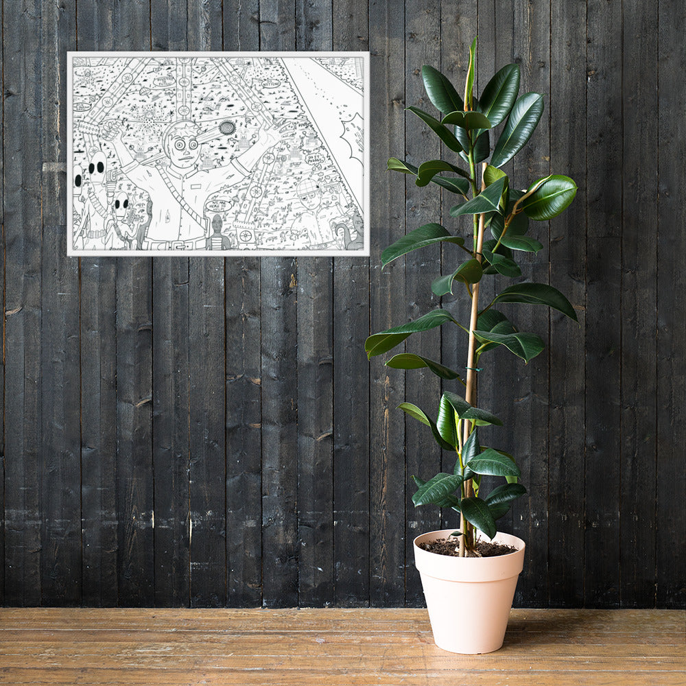 Alien Invasion Framed Print