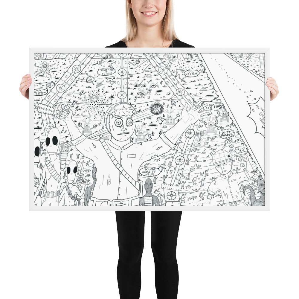 Alien Invasion Framed Print