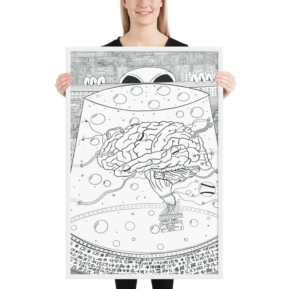 Brain in a Vat Framed Print