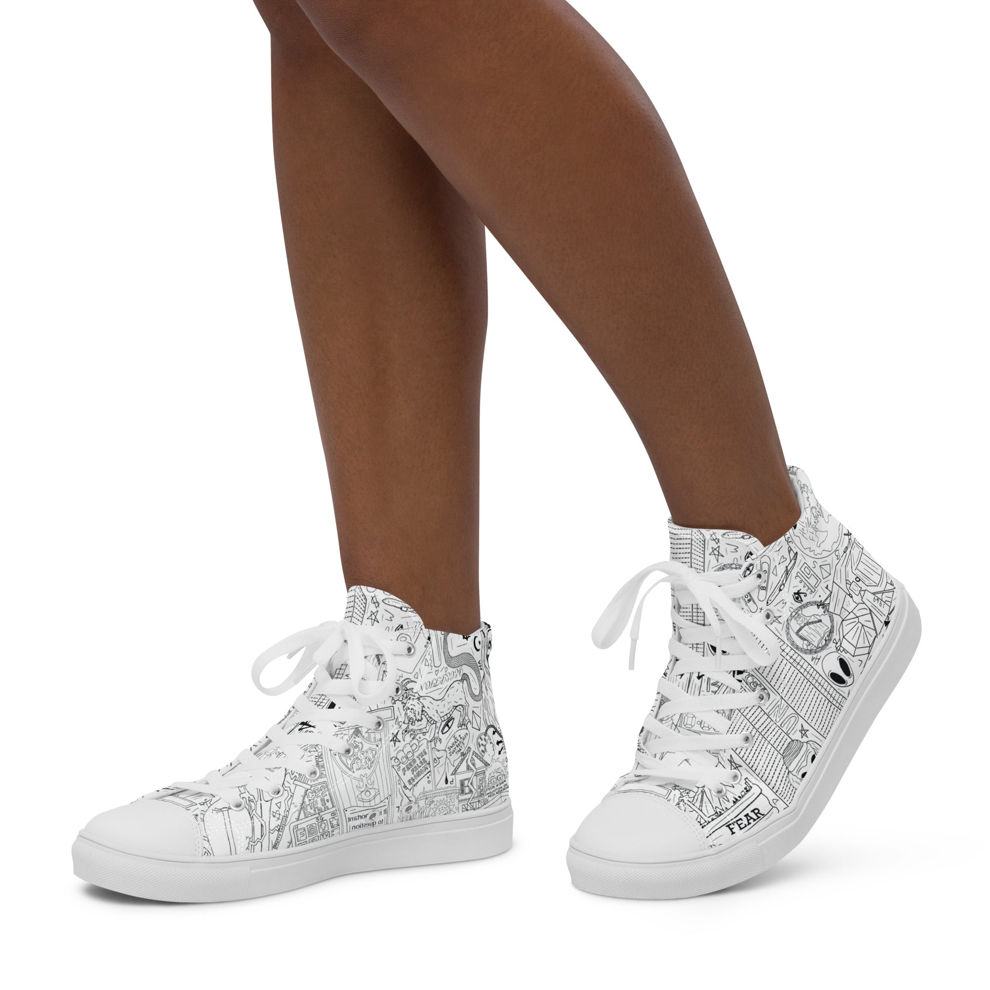Women’s Tin Foil Hat High Tops