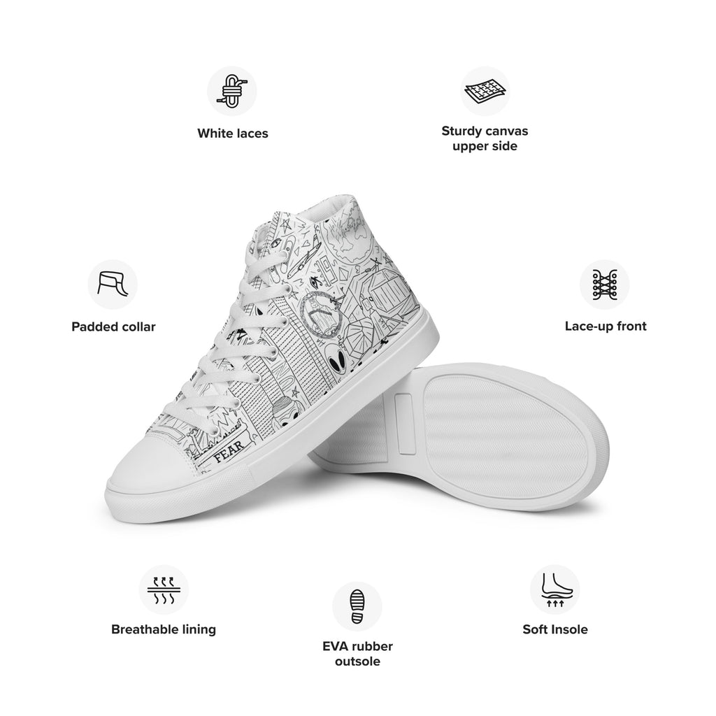 Women’s Tin Foil Hat High Tops